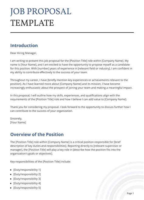 Encontractor Job Proposal Template