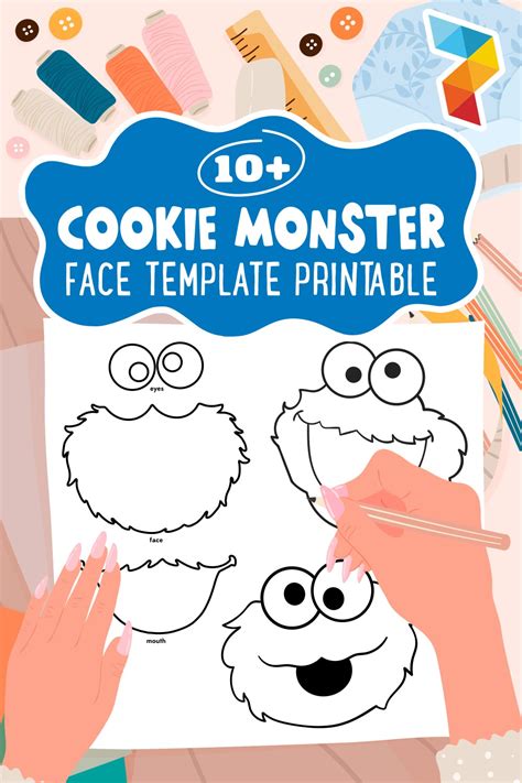 Encookie Monster Face Template