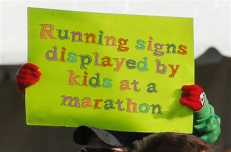 encouraging signs for marathon runners