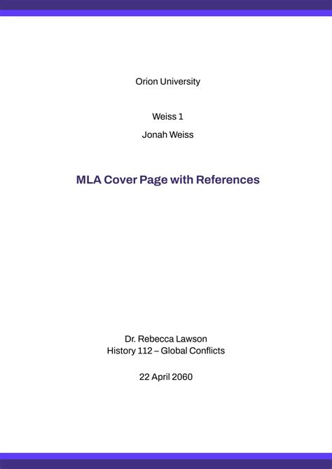 Encover Page Mla Format Template