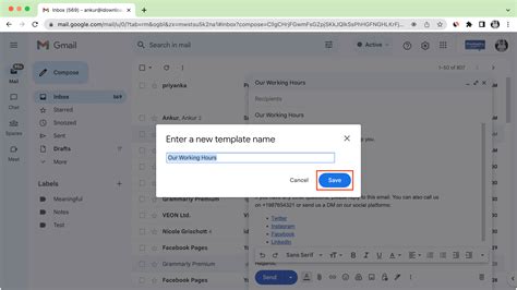 Encreate A Gmail Template