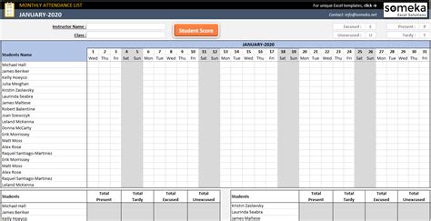 Encreate A New Workbook Using The Monthly Attendance Report Template