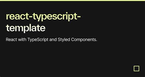 Encreate React App Typescript Template