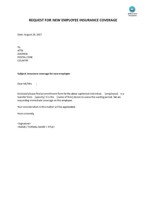 Encreditable Coverage Letter From Employer Template
