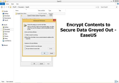 Encrypt contents to secure data greyed out in Windows 11/10/8/7 FIXED YouTube