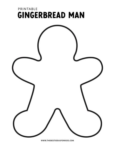 Encute Gingerbread Man Template
