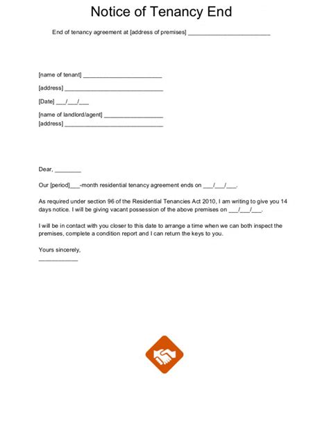 Landlord Letter Template To End Tenancy