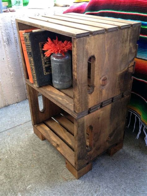 End Table Made From Crates