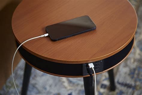 End Table With Bluetooth Speaker & Usb Port
