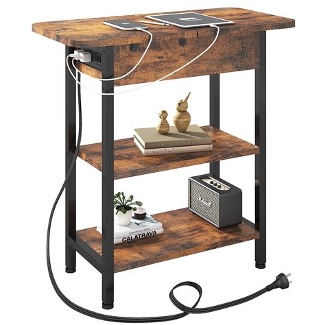 End Table With Computer Storage