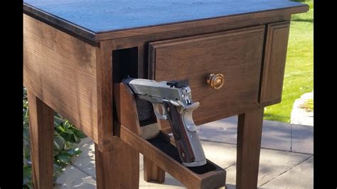 End Table With Hidden Gun Compartment
