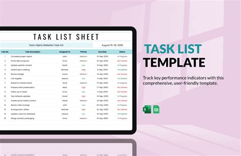 Endaily Task Sheet Template