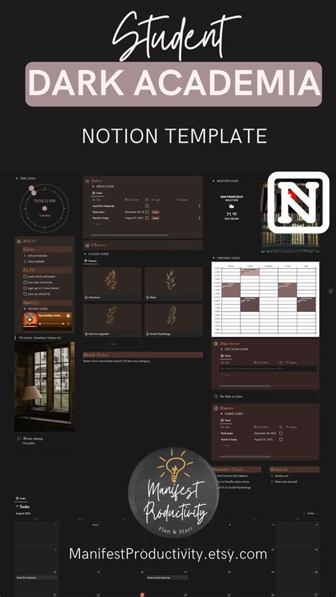Endark Academia Notion Template