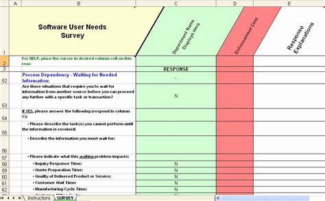 Endata Warehouse Requirements Gathering Template Excel