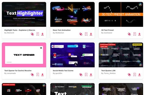 Endavinci Resolve Text Templates