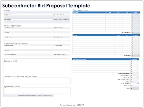 Endeck Bid Template