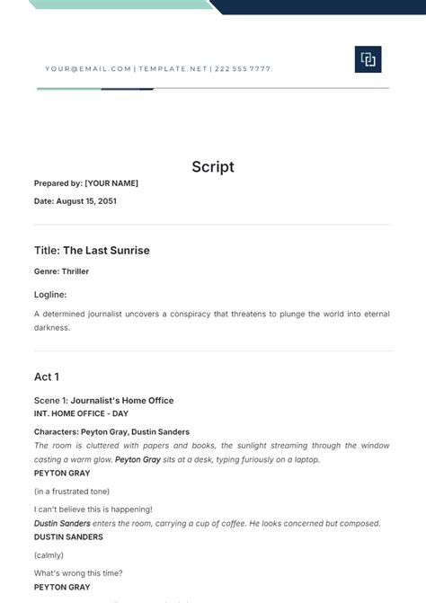 Endemo Script Template