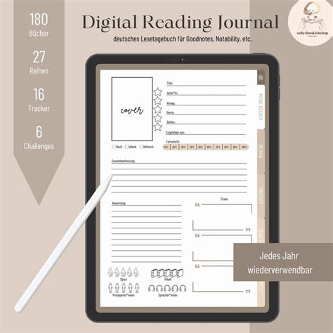 Endigital Reading Journal Template