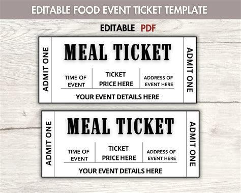 Endinner Ticket Template