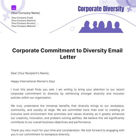 Endiversity And Inclusion Email Template
