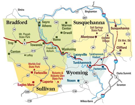 Endless Mountains Pa Map