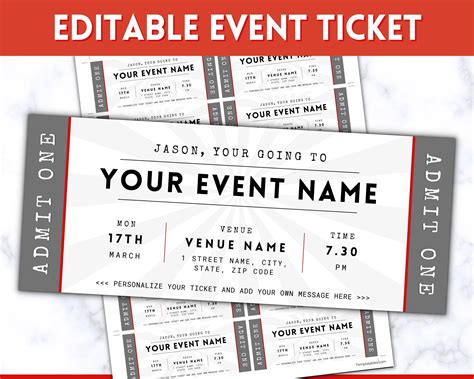 Endodger Ticket Template