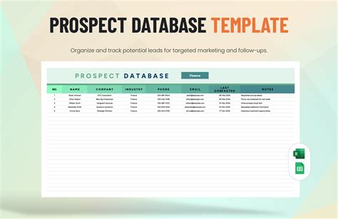 Endonor Database Excel Template