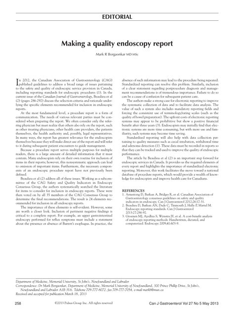 Endoscope Journal Articles