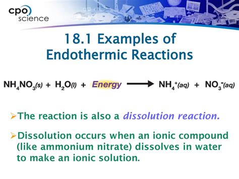 Endothermic Solution Examples