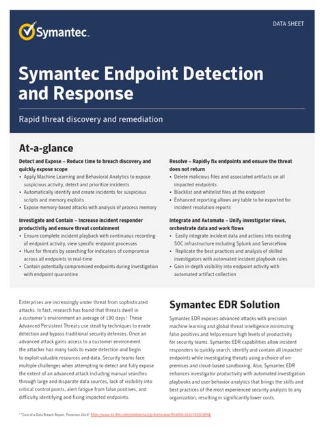 Endpoint Detection And Response Symantec