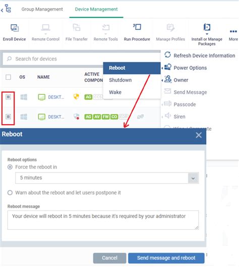 Endpoint Manager Restart