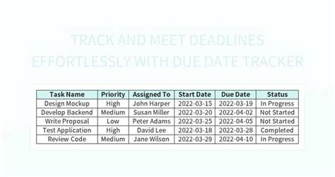 Endue Date Tracker Excel Template