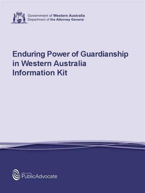 enduring power of guardianship wa pdf form