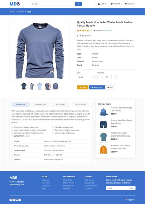 Enecommerce Bootstrap Template