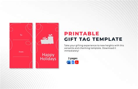 Eneditable Gift Tag Template