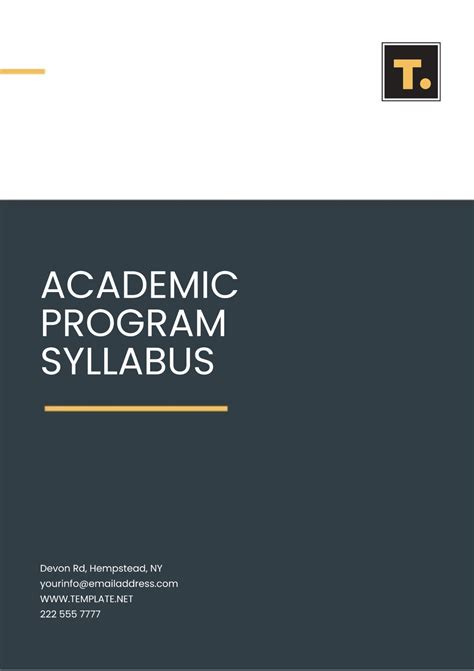 Eneditable Syllabus Template