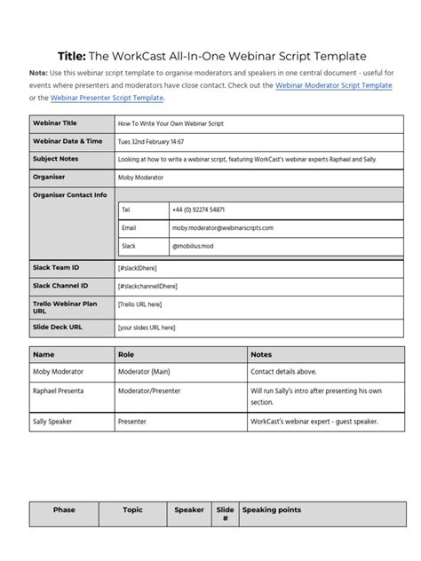 Enelearning Script Template