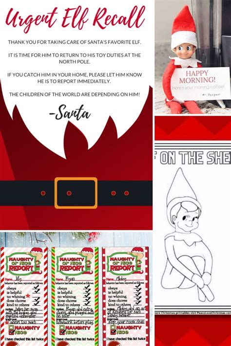 Enelf On The Shelf Template