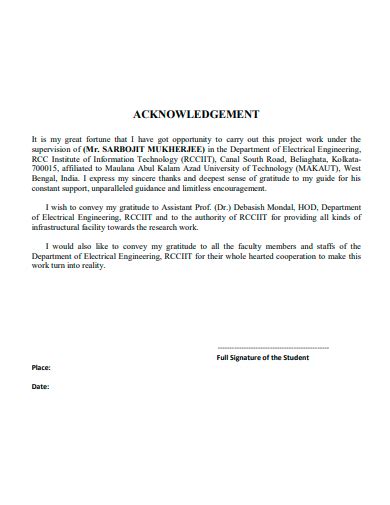 Enemployee Acknowledgement Template