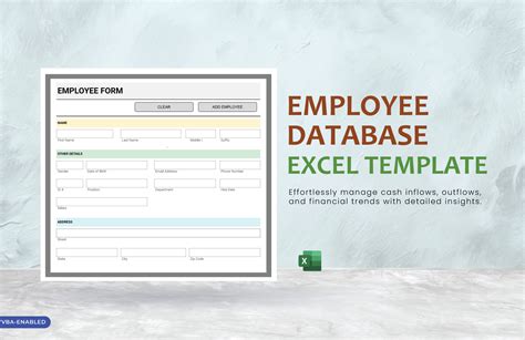 Enemployee Database Excel Template Free