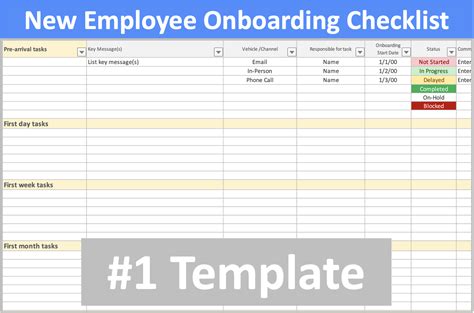 Enemployee Onboarding Template Excel