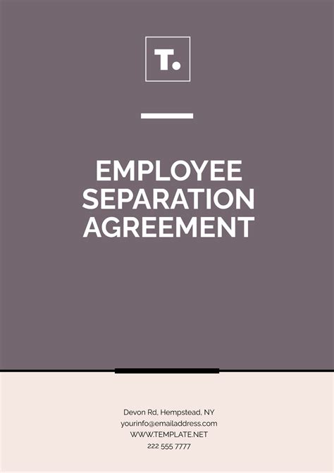 Enemployee Separation Form Template