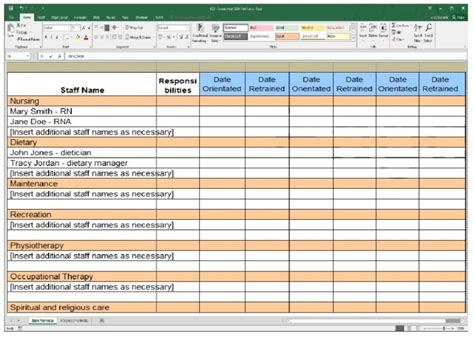 Enemployee Training Database Template Excel
