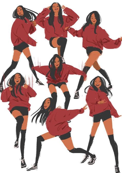 Energetic Poses Reference Drawing