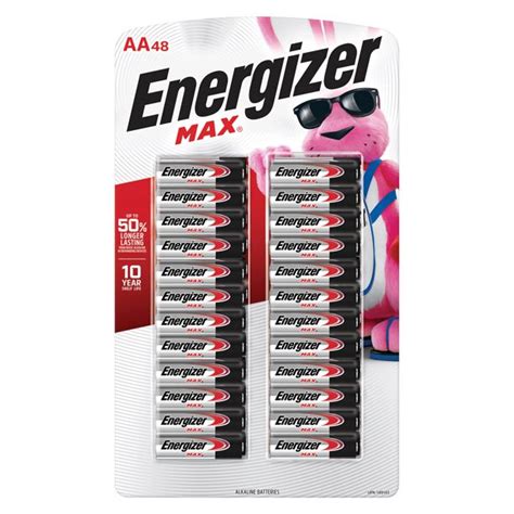 Energizer MAX Alkaline AA Batteries, 48Pack