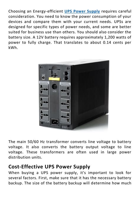 Energy Efficient Ups