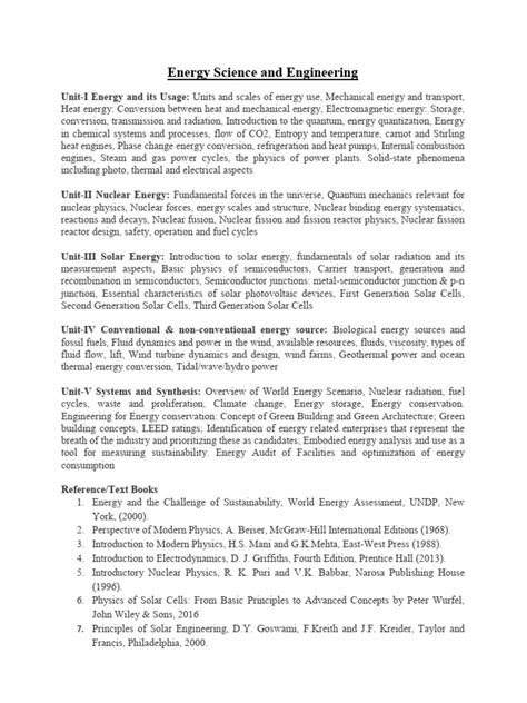 Famous Energy Science And Engineering Notes Pdf Latest