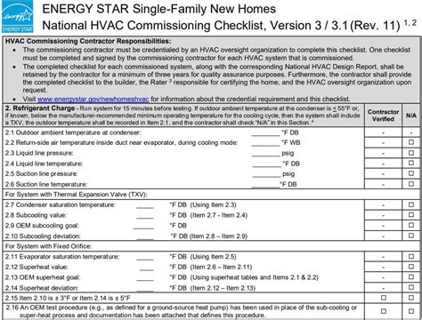 energy star hvac contractor checklist