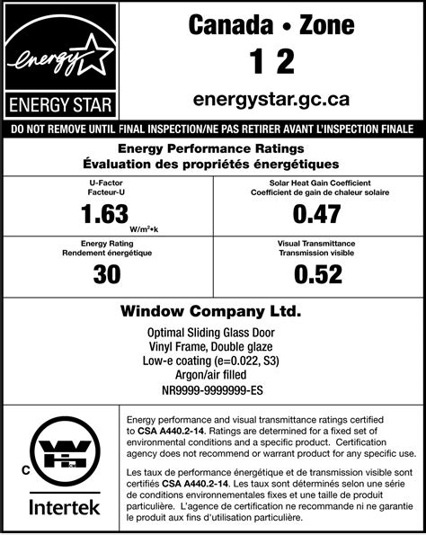 energy star rating windows canada