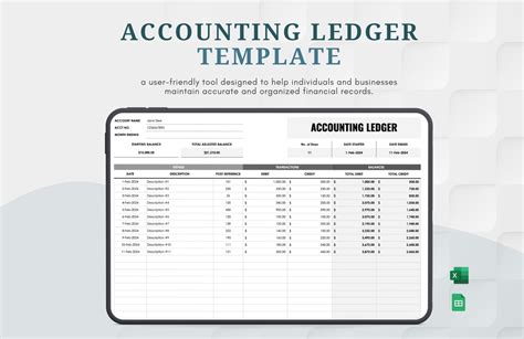 Enexcel Accounting Ledger Template Free